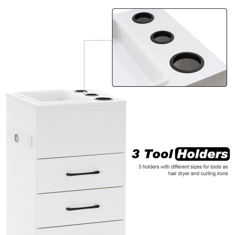 Barber Salon Storage Cabinet Beauty Spa Equipment With Locker& Tool Holder 2035