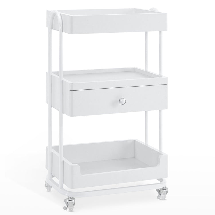 Salon Trolley With Wheels, Spa Storage Stylist Cart With Shelves 2086