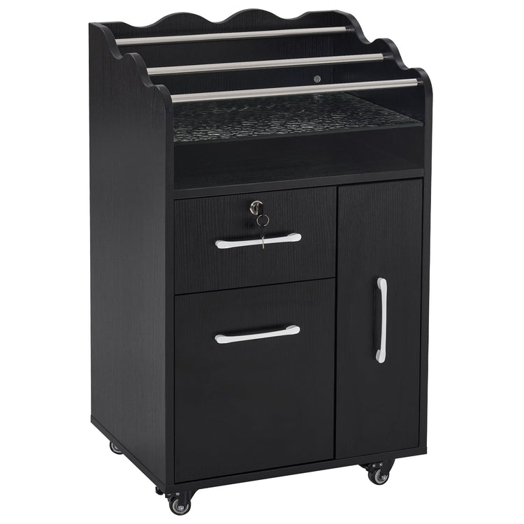 Salon Cart With Lockable Drawer Barber Trolley For Hair Stylist 2045