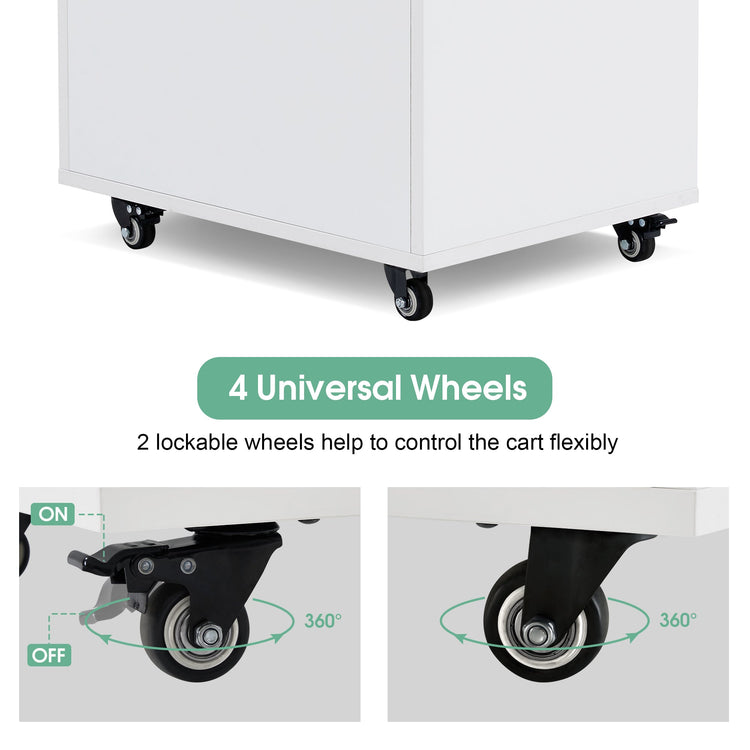 Salon Cart With Lockable Drawer Barber Trolley For Hair Stylist 2045