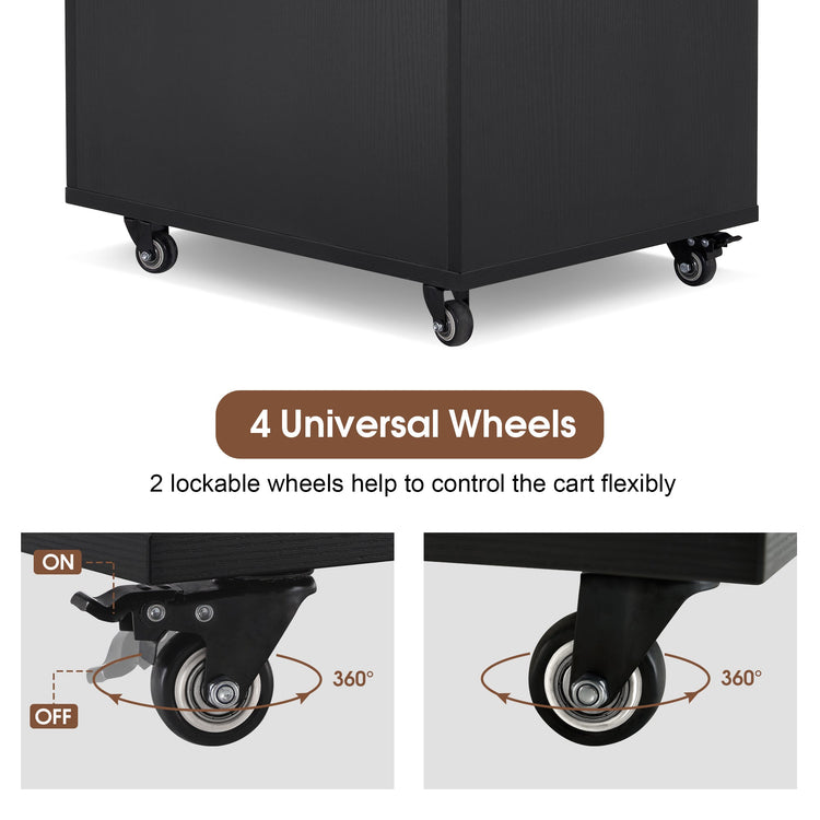 Salon Cart With Lockable Drawer Barber Trolley For Hair Stylist 2045