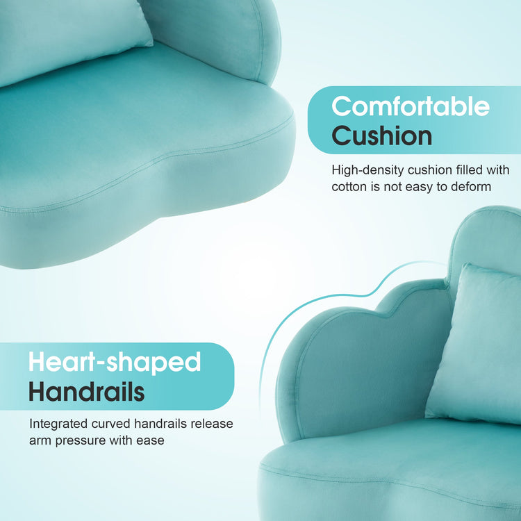 Nail Chair For Nail Tech With Backrest Salon Chair With Velvet Pedicure 3522