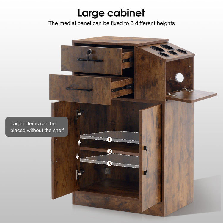 Barber Locking Storage Station Beauty Salon Cabinet For Hair Stylist 2005