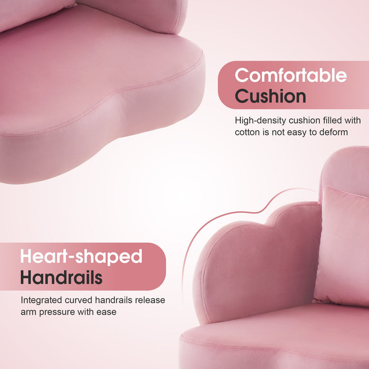 Nail Chair For Nail Tech With Backrest Salon Chair With Velvet Pedicure 3522