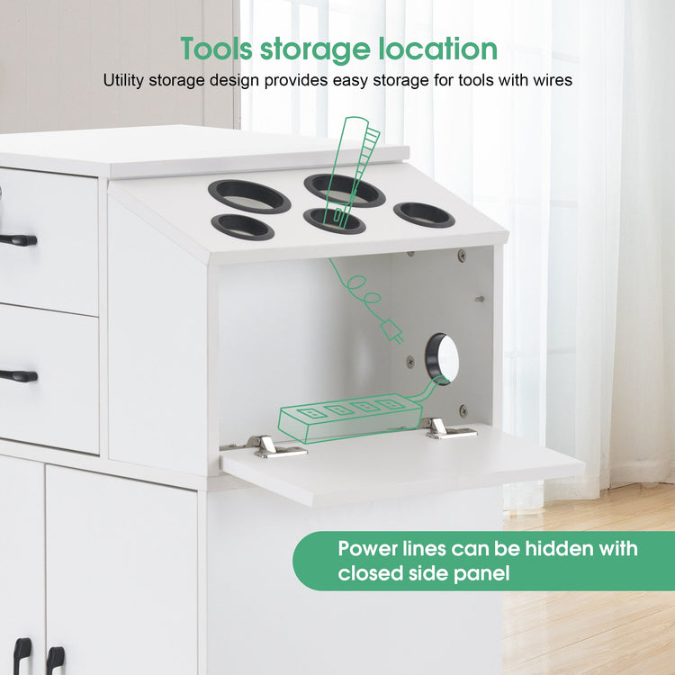 Barber Locking Storage Station Beauty Salon Cabinet For Hair Stylist 2005