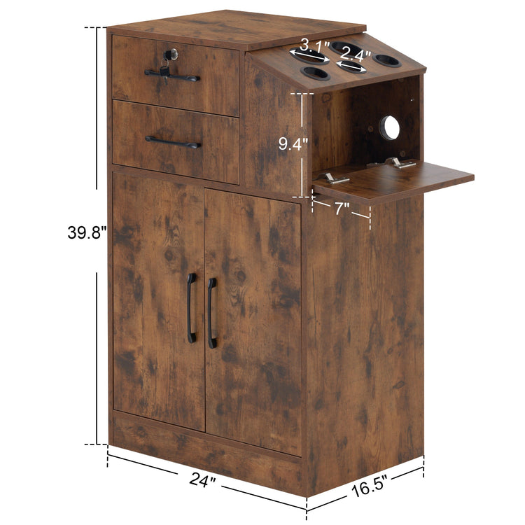 Barber Locking Storage Station Beauty Salon Cabinet For Hair Stylist 2005
