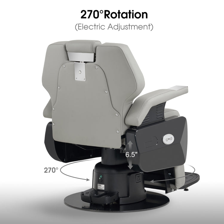 Electric Barber Chair, Reclining Salon Styling Chair For Hair Stylist 9108
