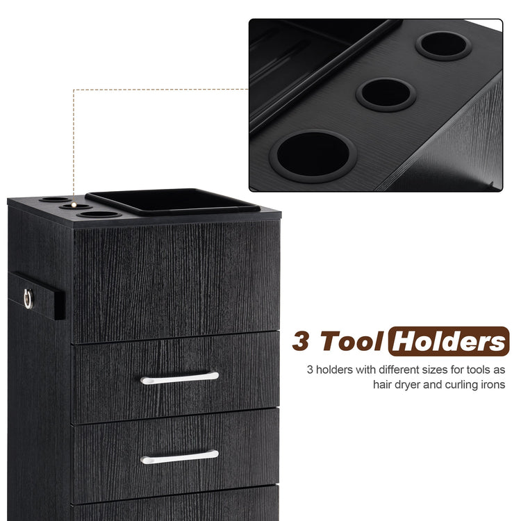 Barber Salon Storage Cabinet Beauty Spa Equipment With Locker& Tool Holder 2035