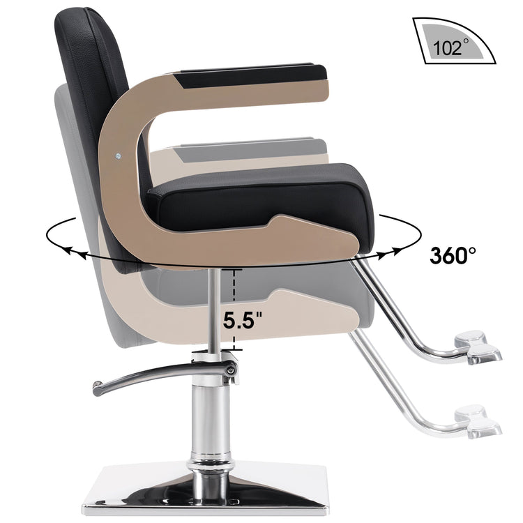 Salon Chair For Hair Stylist, Hydraulic Hair Styling Home Salon Chair 9210