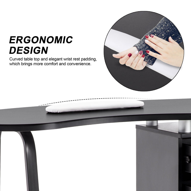 Manicure Acetone Resistant Table Beauty Spa Nail Art Desk 0422
