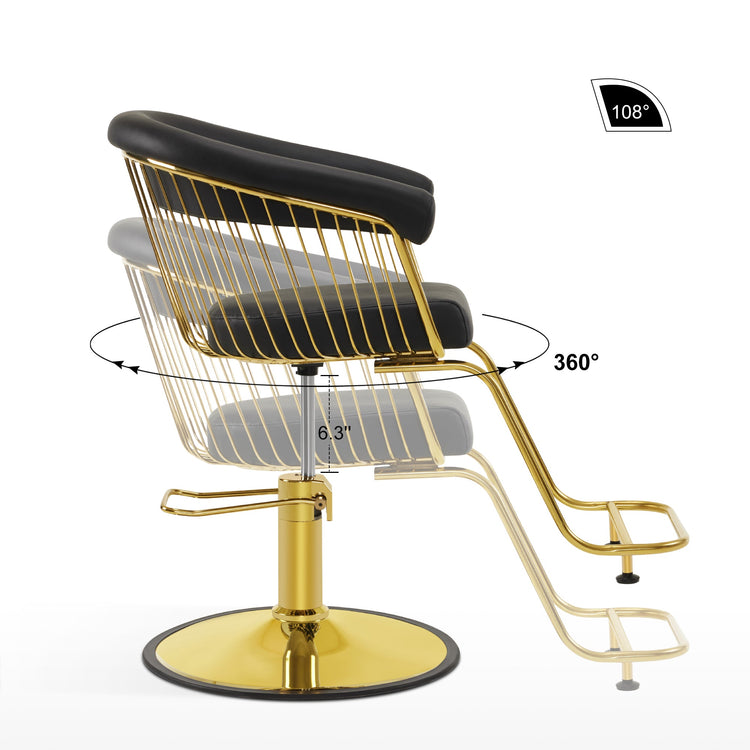 Hydraulic Salon Chair For Hair Stylist, Home Salon And Barbershop 8677