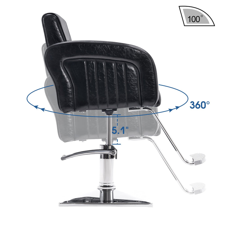 Salon Chair For Hair Stylist, Black Hydraulic Barber Spa Beauty Chair 8538