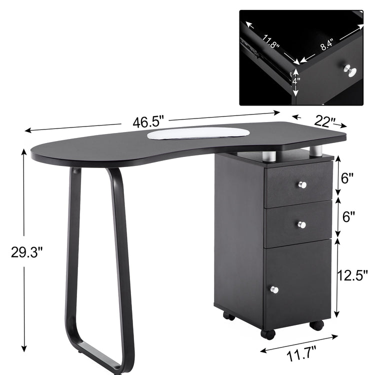 Manicure Acetone Resistant Table Beauty Spa Nail Art Desk 0422