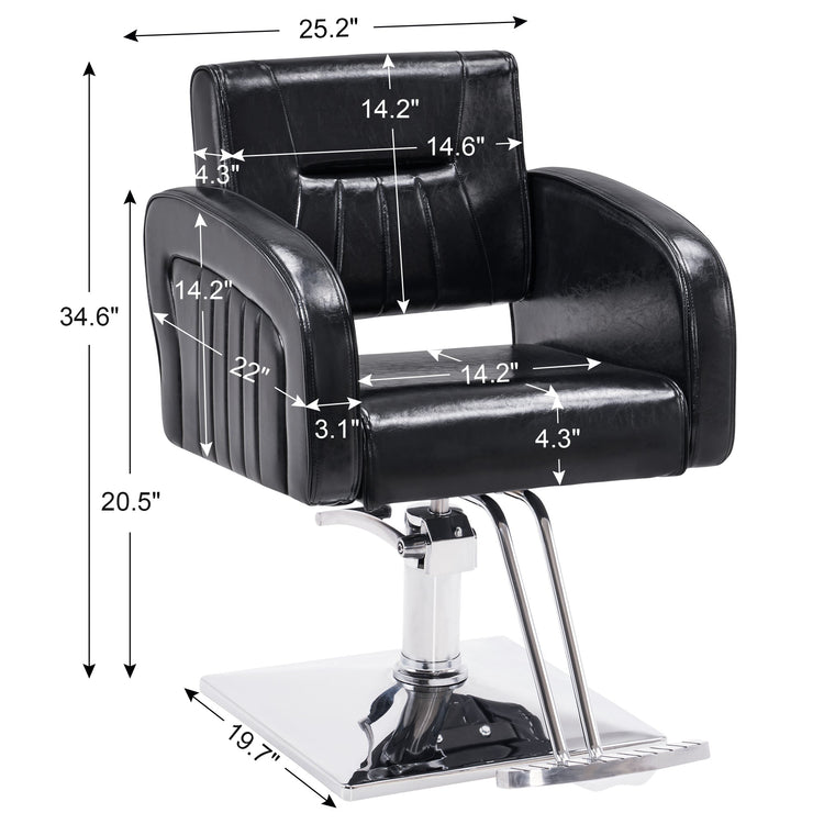Salon Chair For Hair Stylist, Black Hydraulic Barber Spa Beauty Chair 8538