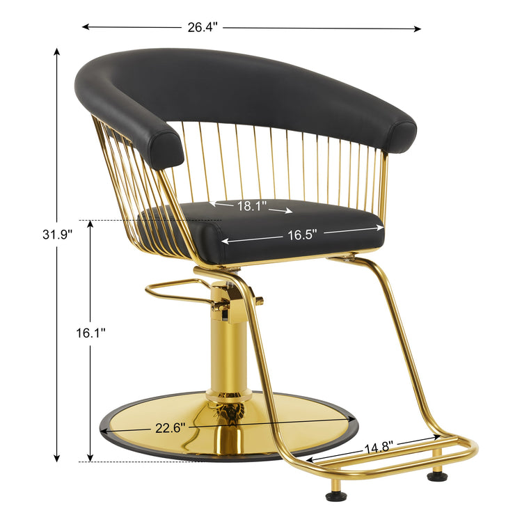 Hydraulic Salon Chair For Hair Stylist, Home Salon And Barbershop 8677