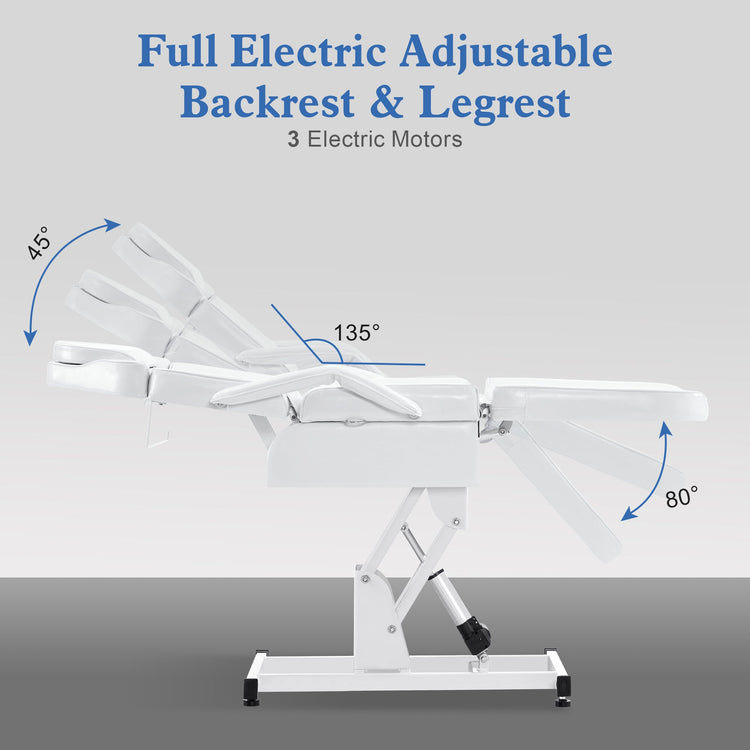 Electric Tattoo Chair For Client, Facial Bed For Esthetician With 3 Motors, Massage Table 2751
