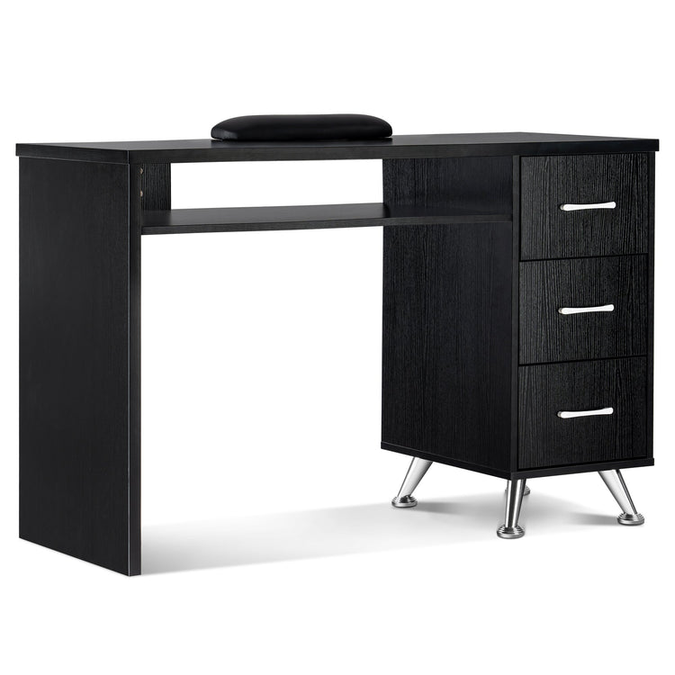 Manicure Table, Nail Desk With Wrist Rest Salon Workstation 2655