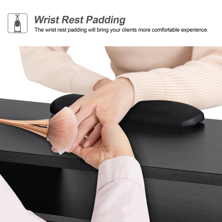 Manicure Table, Nail Desk With Wrist Rest Salon Workstation 2655