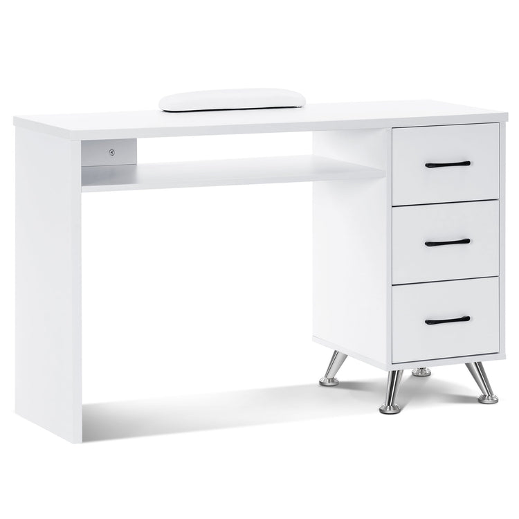 Manicure Table, Nail Desk With Wrist Rest Salon Workstation 2655