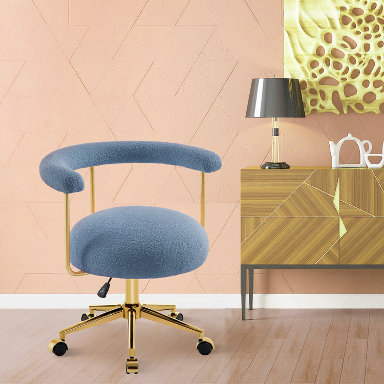 Nail Chair With Rolling Wheels Adjustable Makeup Vanity Chair 3527