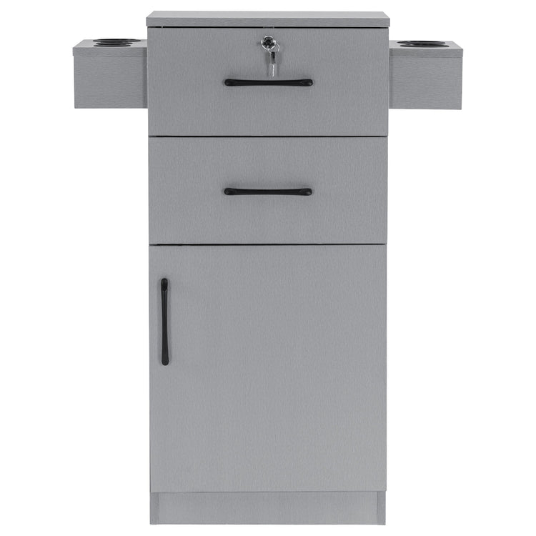 Locking Salon Cabinet With Hair Dryer Holder Barber Stylist Station 2021