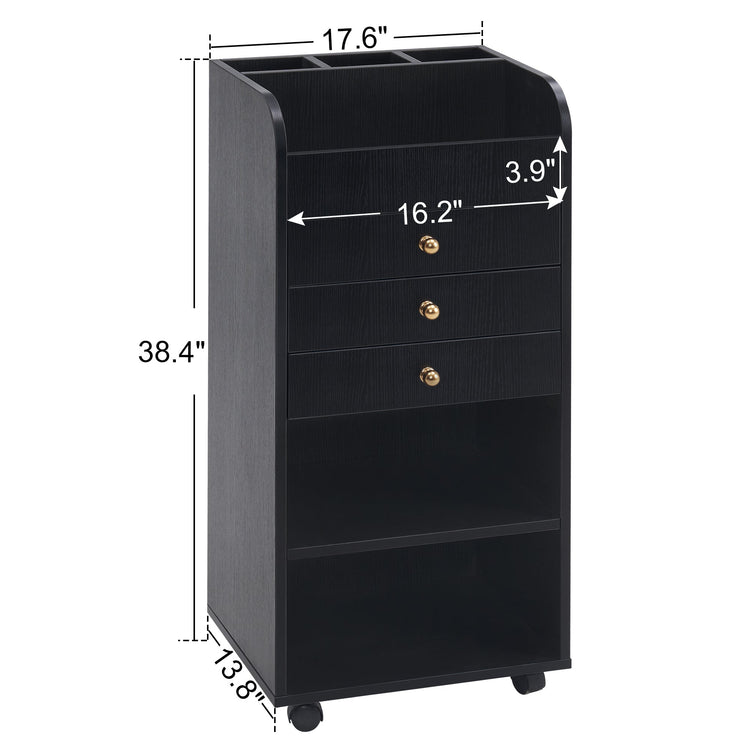 Salon Cart With Wheels Barber Rolling Trolley Spa Stylist Furniture 2034
