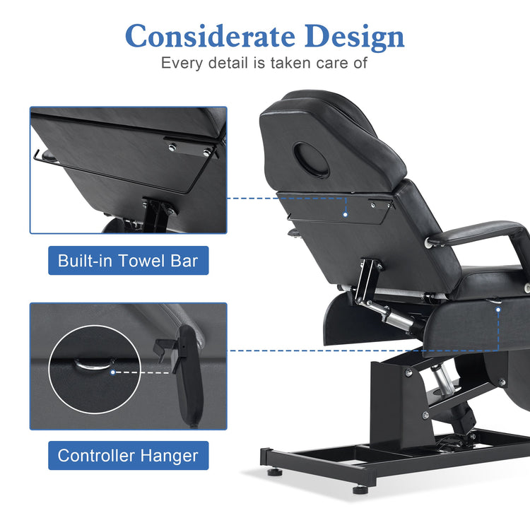 Electric Tattoo Chair For Client, Facial Bed For Esthetician With 3 Motors, Massage Table 2751