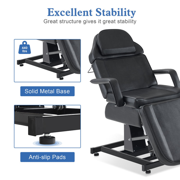 Electric Tattoo Chair For Client, Facial Bed For Esthetician With 3 Motors, Massage Table 2751