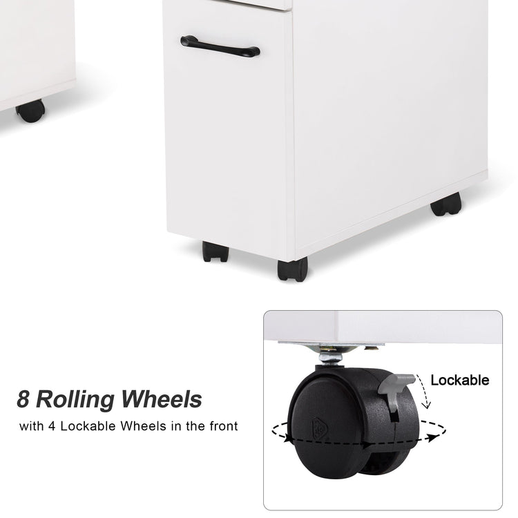 Manicure Table With Wheels Movable Nail Desk Salon Workstation 2600
