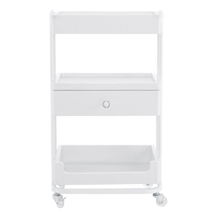 Salon Trolley With Wheels, Spa Storage Stylist Cart With Shelves 2086