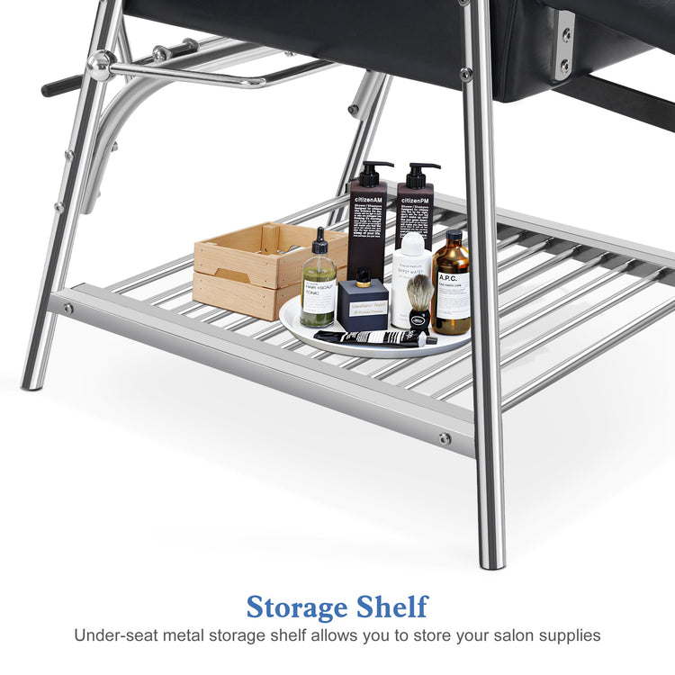 Professional Tattoo Chair With Headrest Massage Bed With Storage Shelf 2767