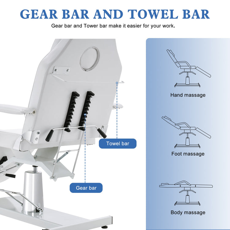 Hydraulic Massage Bed Height Adjustable Tattoo Spa Chair 2753