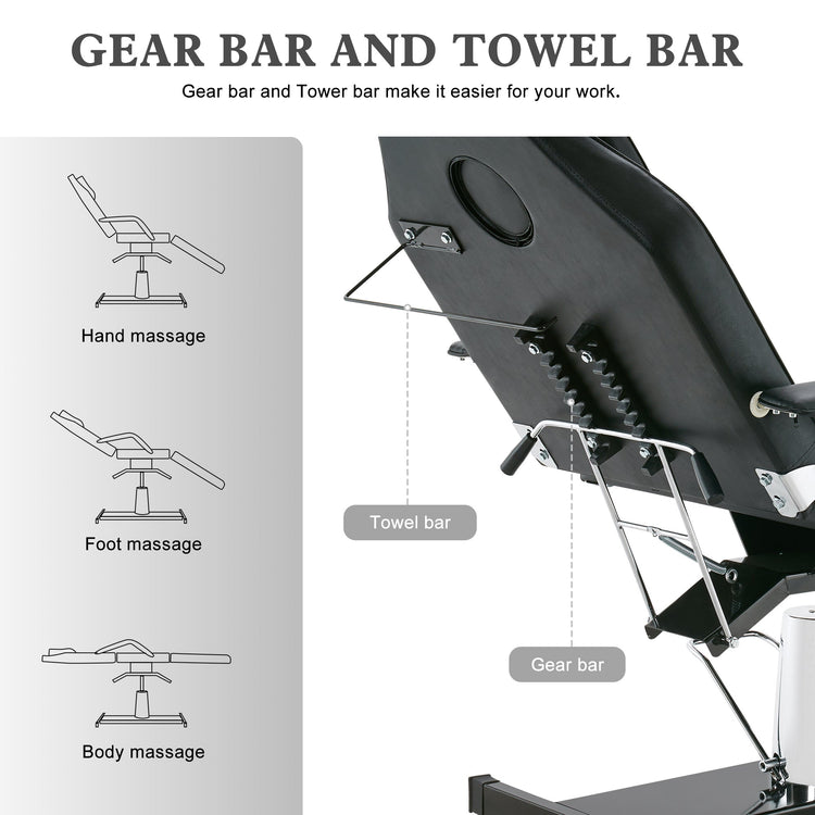Hydraulic Massage Bed Height Adjustable Tattoo Spa Chair 2753