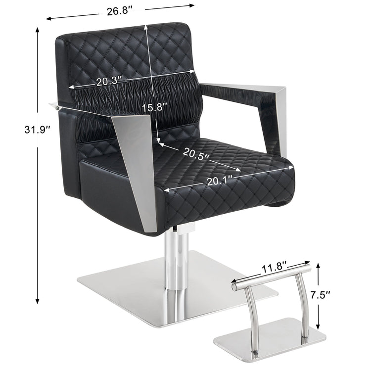 Salon Chair, 440Lbs Hydraulic Pump Styling Chair For Barbershop 8630