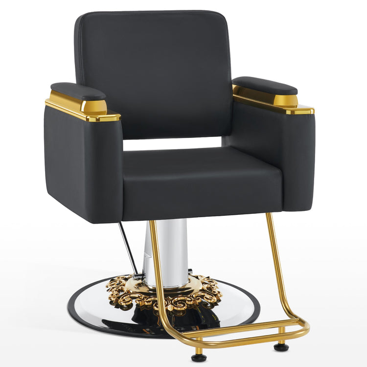 Gold&Black Salon Chair, Hydraulic Barber Spa Styling Equipment 8633