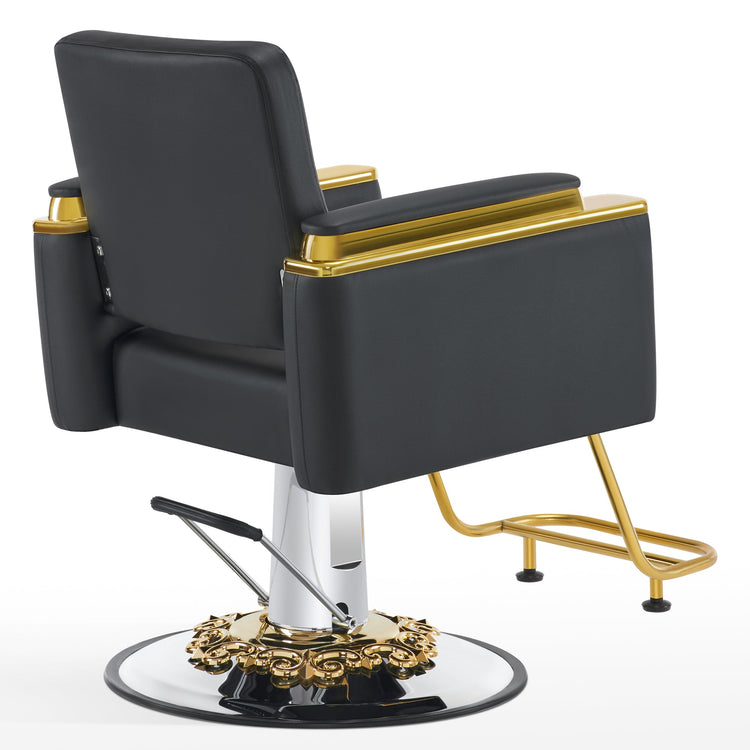Gold&Black Salon Chair, Hydraulic Barber Spa Styling Equipment 8633