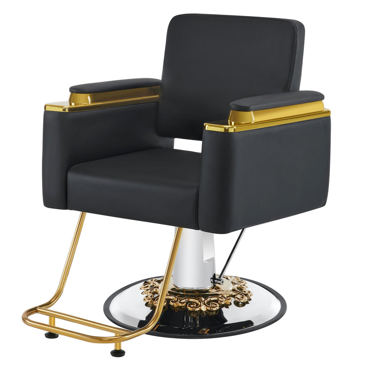 Gold&Black Salon Chair, Hydraulic Barber Spa Styling Equipment 8633