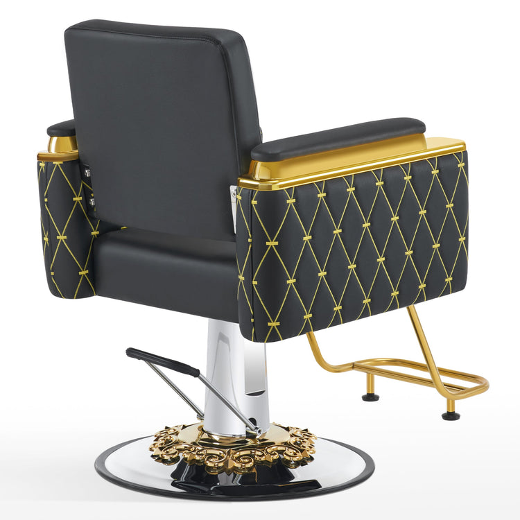Gold&Black Salon Chair, Hydraulic Barber Spa Styling Equipment 8633