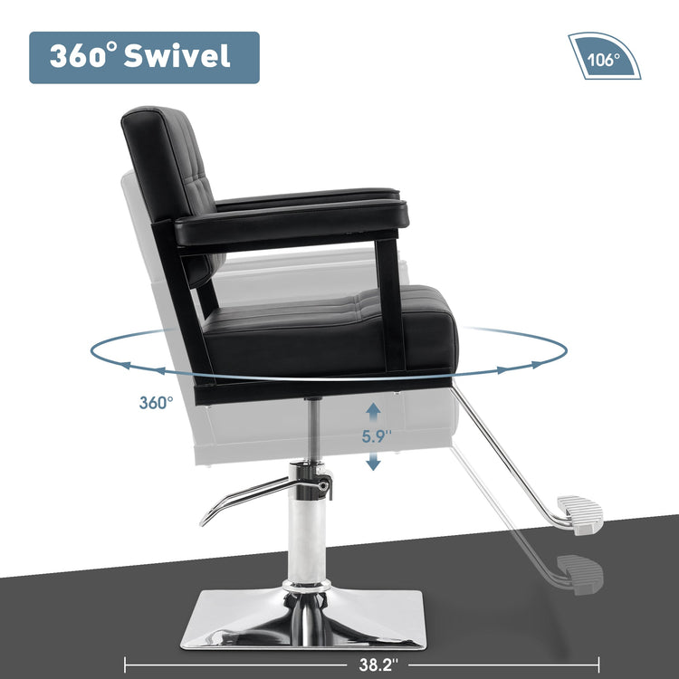 Styling Salon Chair, Hydraulic Pump Swivel Salon Equipment 8816