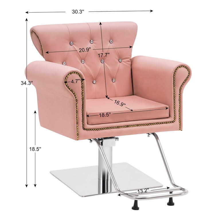 Hydraulic Salon Chair, Vintage Hair Styling Spa Salon Equipment 8899