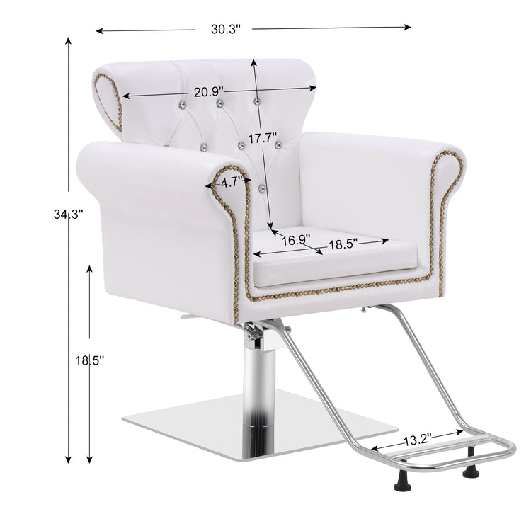 Hydraulic Salon Chair, Vintage Hair Styling Spa Salon Equipment 8899