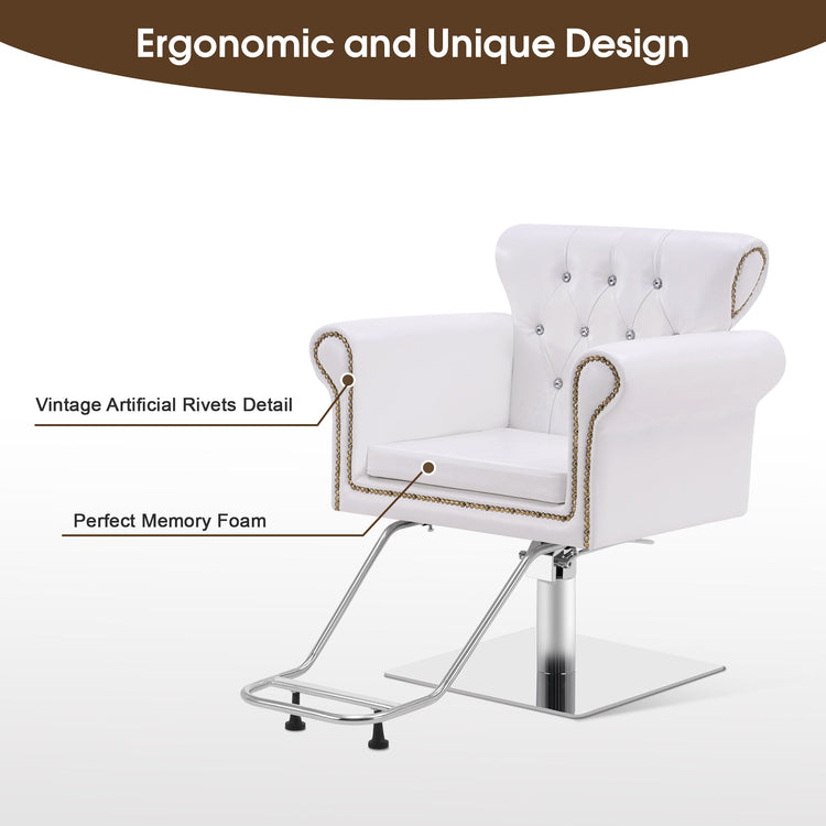Hydraulic Salon Chair, Vintage Hair Styling Spa Salon Equipment 8899