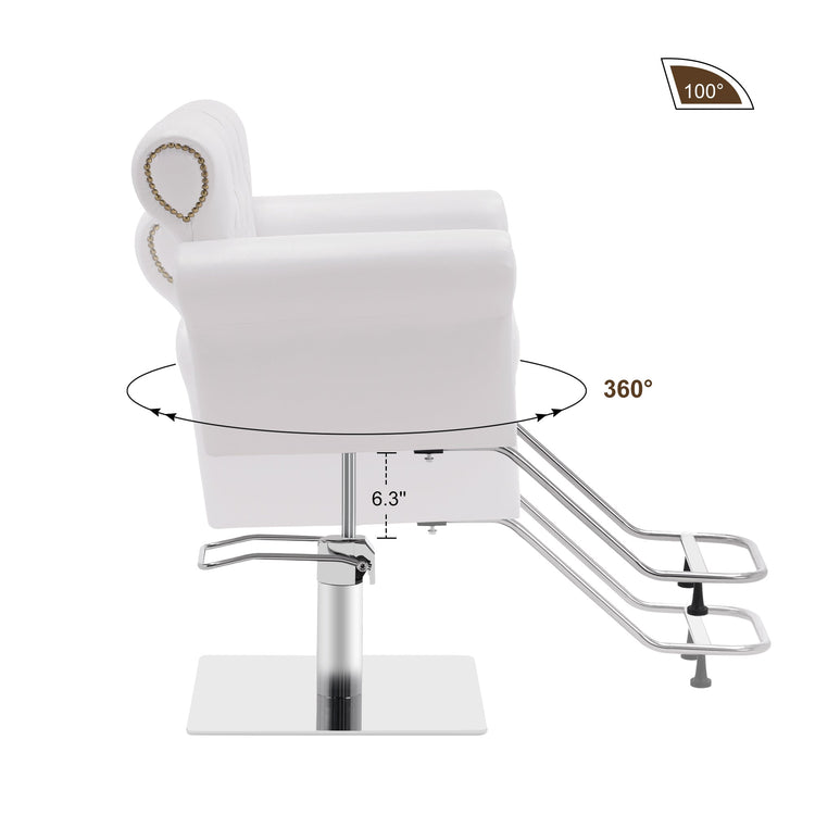 Hydraulic Salon Chair, Vintage Hair Styling Spa Salon Equipment 8899