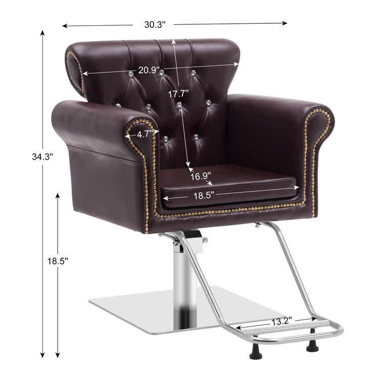 Hydraulic Salon Chair, Vintage Hair Styling Spa Salon Equipment 8899