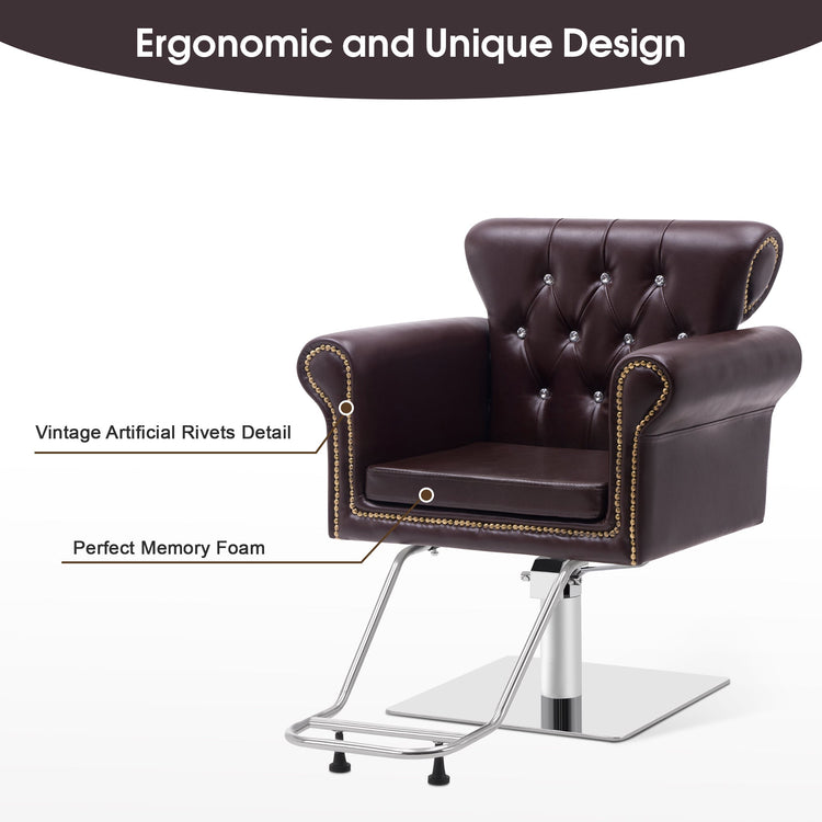 Hydraulic Salon Chair, Vintage Hair Styling Spa Salon Equipment 8899