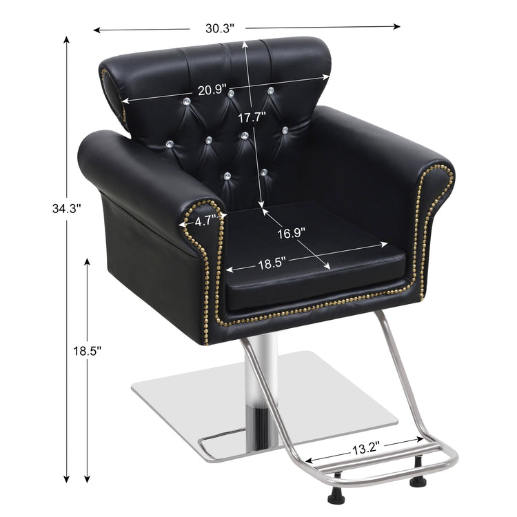 Hydraulic Salon Chair, Vintage Hair Styling Spa Salon Equipment 8899