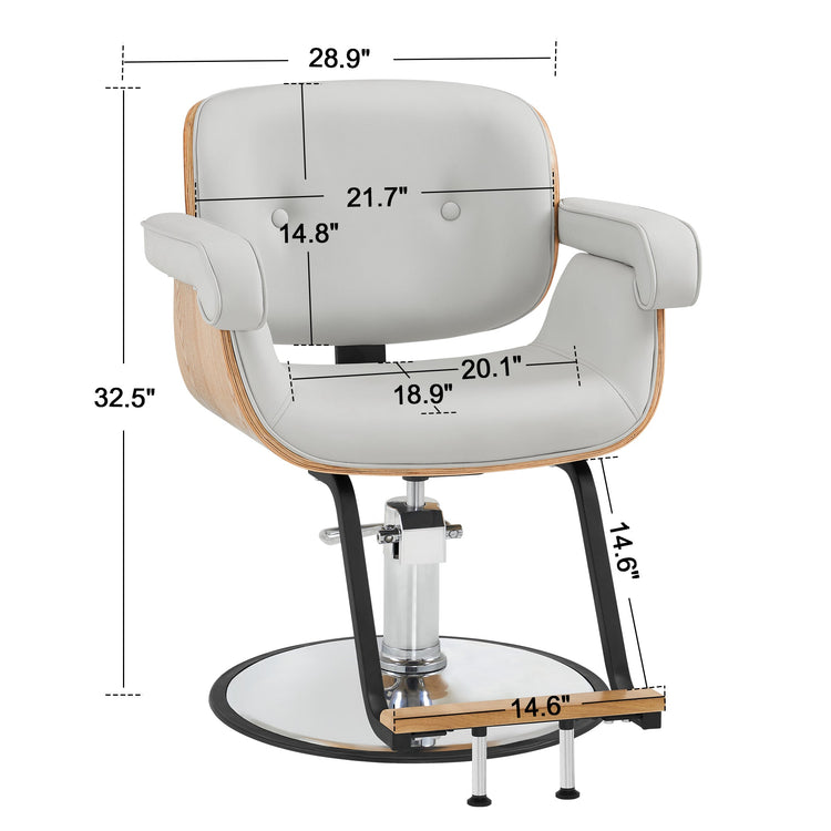 Wooden Swivel Salon Chair For Hair Stylist, Hair Styling Chair 9262