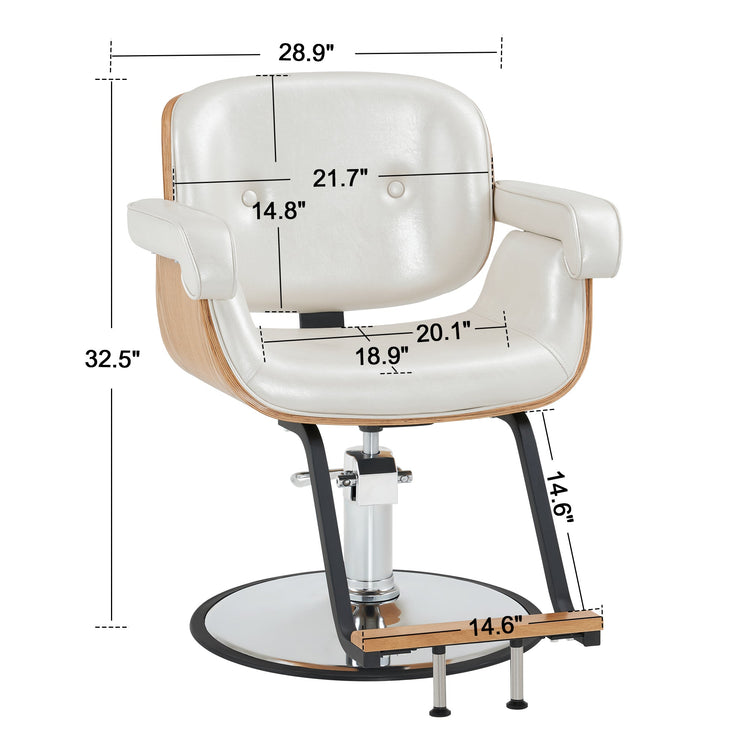 Wooden Swivel Salon Chair For Hair Stylist, Hair Styling Chair 9262