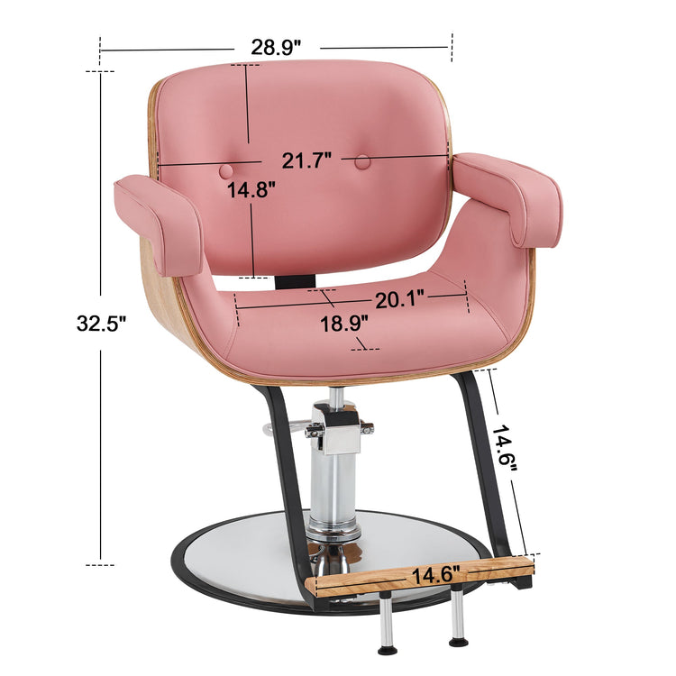 Wooden Swivel Salon Chair For Hair Stylist, Hair Styling Chair 9262