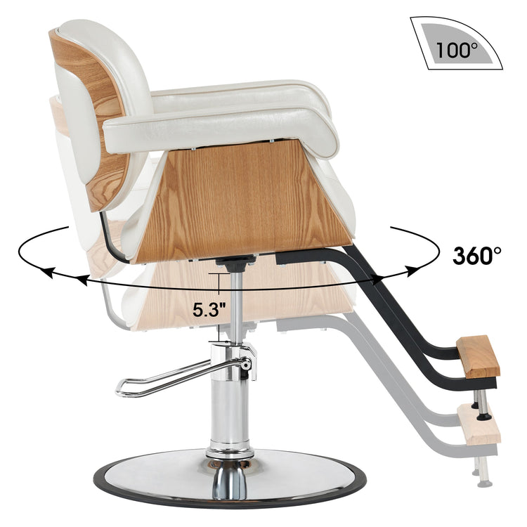 Wooden Swivel Salon Chair For Hair Stylist, Hair Styling Chair 9262